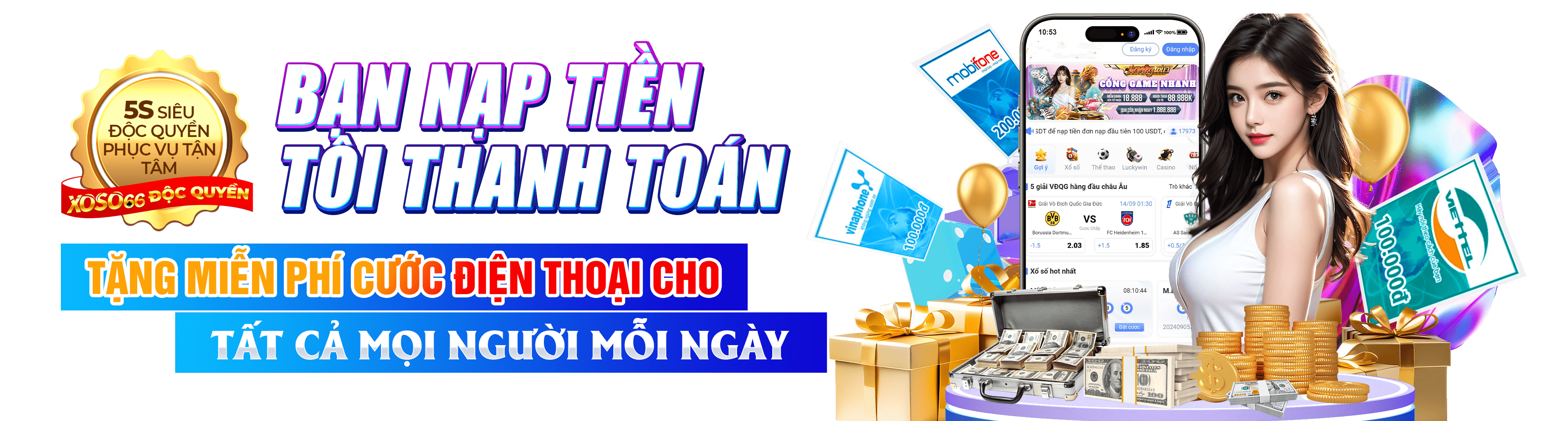 Hình ảnh quảng cáo của qh99 hiển thị nền tảng và các lợi ích